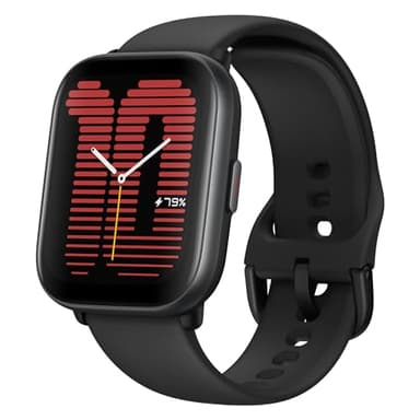 Amazfit Active Smartwatch mit AI-Fitness-Trainer, Dual-Band GPS, Routennavigation, Bluetooth-Anruf, Musikspeicher, 14-Tage-Akku, 1,75" AMOLED-Display & Alexa-fähig, Zepp Coach, Midnight Black