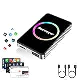 Sunweyer Wireless CarPlay Adapter Car Streaming Gerät Ai Box Unterstützt Netflix, YouTube, Hulu, Disney+, Android Auto Wireless Adapter mit LED-Stimmungslicht, Einfach einzurichten 3 IN 1, Dual WiFi