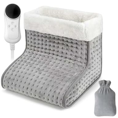 Fußwärmer elektrisch kuschelige Wärme für kalte Füße, waschbares Innenfutter, Zehenwärmer mit Abschaltautomatik und Überhitzungsschutz, bis Schuhgröße 46