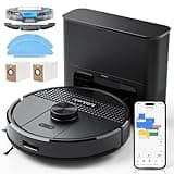 Lubluelu Saugroboter mit Absaugstation 3-in-1, 4500Pa Staubsauger Roboter mit Wischfunktion, Roboterstaubsauger mit Lasernavigation, App Steuerung, 24 No-Go Zonen für Tierhaare, Teppich (SL68 Plus)