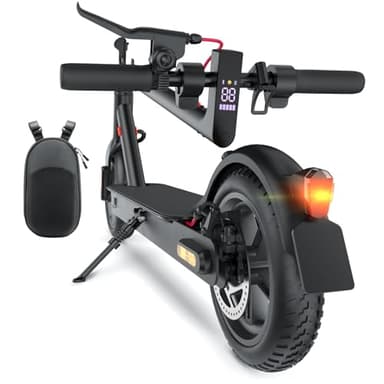 E Scooter mit Straßenzulassung, 10/8.5 Zoll Elektroroller 500W Peak, Max 45/30km Reichweite, Doppelbremse&Stoßdämpfung, APP-Verbindung, 3s Klappbar LED-Licht & Reflektoren E Roller für Erwachsene