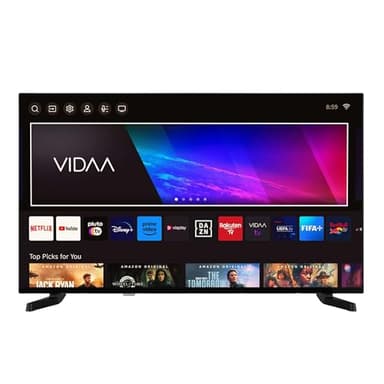 TELEFUNKEN Fernseher 43 Zoll Smart TV VIDAA D43U790B2CW 4K Fernseher UHD, HDR TV mit Dolby Vision, Triple-Tuner und 6 Monate HD+ inkl., LED TV schwarz