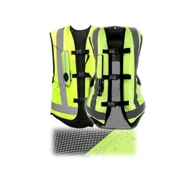 Unisex -Motorrad -Airbag -Weste for Fahrer - Leichtes Motorrad Aufblasbare Airbag -Weste Mit Wirbelsäulenschutz(Green,XXL)