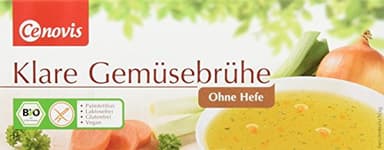 Cenovis Bio Klare Gemüsebrühe ohne Hefe, laktosefrei, glutenfrei und vegan, 4er Pack (4 x 132 g)