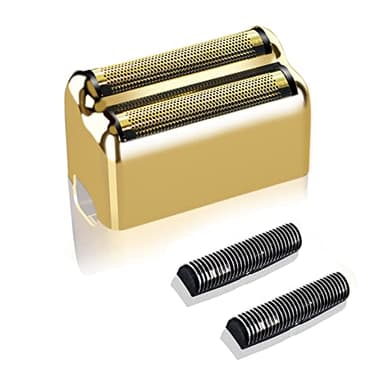BESTBOMG Elektrorasierer Scherkopf Scherfolie Kompatibel mit BaByliss Pro Folienrasierer, Ersatzscherteil Kompatibel mit BaByliss Folienrasierer FXFS2G / FXFS2 Rasierer, Gold