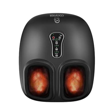 Comfier Fußmassagegerät mit Wärme Vibration und Luftkompression, Shiatsu Fussmassagegerät Elektrisch Fussmassage für Plantarfasziitis und Schmerzlinderung, bis Schuhgröße 47,Geschenke