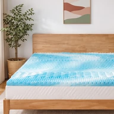 Essence Sleep Matratzen Topper 180x200cm, Gel-Schaum Matratzenauflage 6 cm Höhe 7-Zonen Ohne Bezug, CertiPUR Zertifiziert
