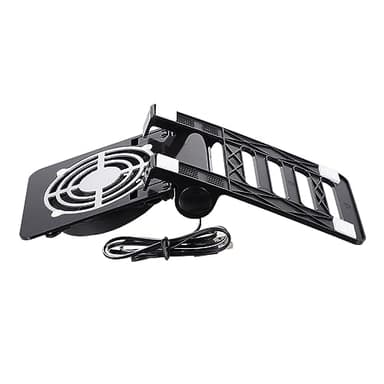 Holibanna Faltbarer USB Handyhalter mit Kühler für Tablets Smartphones und Spielkonsolen Leiser Ergonomisches Design Drehung Tragbar Schwarz