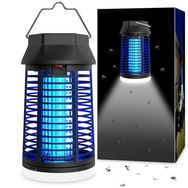 seenlast Insektenvernichter Elektrisch Mit LED-Licht, Mückenlampe 15W 4200V Mückenfalle Mückenschutz, Fliegenfalle Elektrisch Mückenabwehr, für Mücken,Motten,Fliege,Spinnen, Wasserdicht IPX4
