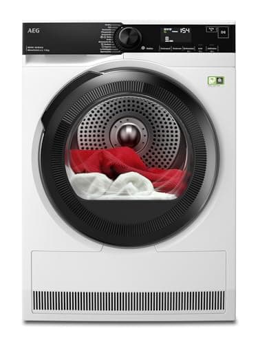 AEG Wärmepumpentrockner 8kg, Testsieger der Stiftung Warentest 2025, neue Energiekl. B, Serie 8000 AbsoluteCare Wolle- & Seidetrocknung, Mengenautomatik, Knitterschutz, Reversierautomatik, TR8T75780