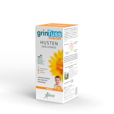 GrinTuss Hustensaft für Kinder 128g - Lindert den Husten der oberen Atemwege und schützt die Schleimhaut