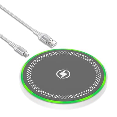 Wireless Charger LadePad für Google Pixel 9 8 Pro 7a 6 XL, 15W Induktive Ladestation Schnelles Kabelloses Handy Ladegerät für Samsung Galaxy S25/S24 Ultra/S23/S22/S21 FE, iPhone 17/16/15/14/13/12/11