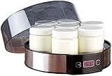 Rosenstein & Söhne Jogurtmaker: Joghurt-Maker mit Zeitschaltuhr, 7 Portionsgläser je 190 ml, 20 Watt (Joghurt-Macher, Joghurt-Geräte, Automat)