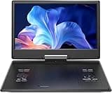YOTON 16,9" Tragbarer DVD-Player mit 14,1" HD-Schwenkbildschirm für das Auto, 4-6 Stunden Akkulaufzeit, Intelligente Speicherwiedergabe, USB/SD-Unterstützung [Kein Blu-ray Support]