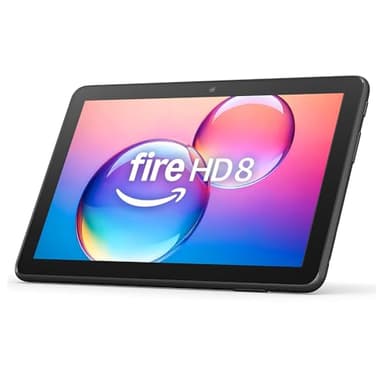 Amazon Fire HD 8-Tablet (Neueste Generation), 8-Zoll-HD-Bildschirm, 3 GB RAM, 32 GB Speicher, für Unterhaltung unterwegs, schwarz (2024) – mit Werbung