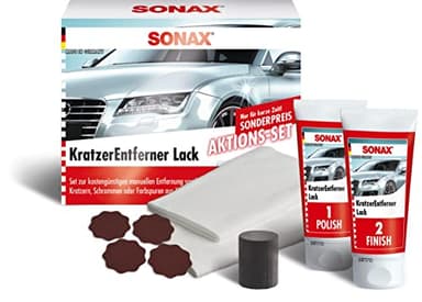 SONAX Aktionsset KratzerEntferner Lack (2 x 25 ml) beseitigt Kratzer und Schrammen aus Klarlacken | Art-Nr. 03058410