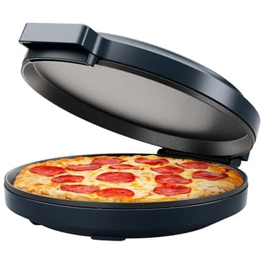 Chefman Everything Maker & Pizzaofen – Pizzaofen elektrisch für die Arbeitsplatte mit 30 cm großen Antihaft-Kochplatten, zum Zubereiten von Pizza, Quesadillas, Omelettes und mehr, mit Kontrollleuchten