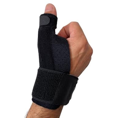 DALLAR Ergonomische Daumenschiene rechts & links – Verstellbare Daumenorthese bei Rizarthrose, de-Quervain-Syndrom, Sehnenscheidenentzündung, Arthrose – Stabilisierende Daumenbandage mit 2 Schienen