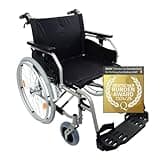 Extra breiter Rollstuhl Primus ML XL - faltbarer Transportrollstuhl - Rollstuhl mit Steckachsensystem und Trommelbremse bis 190 kg belastbar - Sitzbreite 60 cm