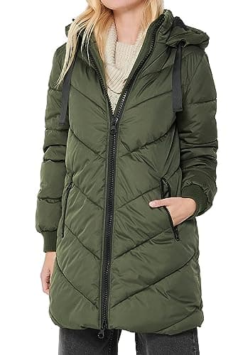 Jdy Jdyskylar Padded Hood Jacke Otw Noos Für Damen, Schwarz (Forest Night - Black), Xxs