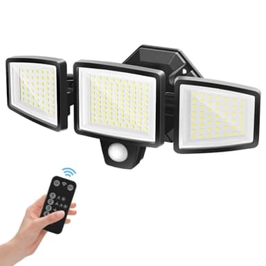 YTKIH Led Strahler mit Bewegungsmelder Außen, 18W 2000LM Superhell LED Außenlampe mit Fernbedienung, 5000K Kaltweiß Scheinwerfer mit 5 Leuchtmodi, Wasserdicht Fluter Flutlicht für Garage Hof Garten