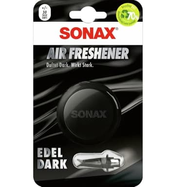 SONAX AirFreshener Edeldark (1 Stück) Lufterfrischer mit frischem Duft und langanhaltendem Dufterlebnis für den Fahrzeuginnenraum | Art-Nr. 03610410