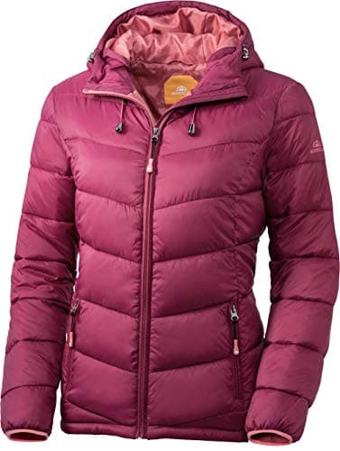 NORDCAP Steppjacke Damen, leichte Übergangsjacke, 100% Wattierung, atmungsaktive Frühlingsjacke, Beere, Gr. 48