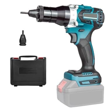 LIROPAU Akku Nietzange Kompatibel mit Makita 18V-26V Akku, Bürstenloses Elektrisches Nietwerkzeug mit Zwei Modi mit Nietzugkopf M6 (ohne Akku, ohne Ladegerät)