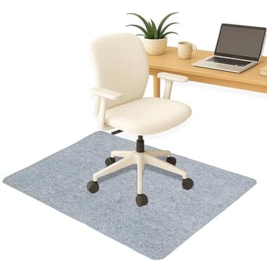 Bürostuhl Unterlage 140x90cm - Premium Bodenschutzmatte für Parkett & Hartböden - Kratzfeste Stuhlmatte mit Anti-Rutsch Design (Hellgrau 140 x 90cm)