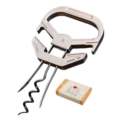 Wein Korkenzieher,Manueller Korkenzieher für Weinflaschen,Zweizinkig Weinflaschenöffner - Geeignet Für Kellner Zuhause Hotels Feiern Weihnachten Barkeeper Und Sammler Zerbrechlicher Flaschen
