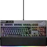 ASUS ROG Strix Flare II Animate mechanische Gaming Tastatur (austauschbare ROG NX-Switches, PBT-Doubleshot-Tastenkappen, LED-Display, 8000 Hz, Aura Sync RGB-Beleuchtung, DE QWERTZ-Layout) schwarz