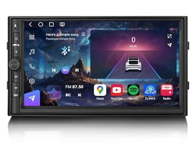 Erisin 7 Zoll 8-Kern 8GB+128GB Doppel Din Android 14 Autoradio Bluetooth 5.1 GPS Navi, 2DIN Radio Unterstützt Wireless CarPlay Android Auto DSP WiFi 4G DAB+ OBD2 USB DVB-T2 FM AM Radio RDS Bildschirm