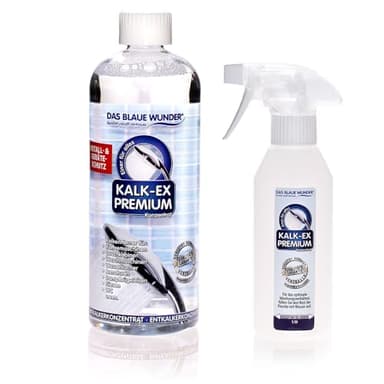 Das Blaue Wunder Kalk-Ex Premium mit Geräteschutz 750ml, Entkalker Konzentrat, extra stark und schonend, Wirksam gegen Kalk, Kesselstein, Mineralablagerungen, Bad, Küche, Geräte