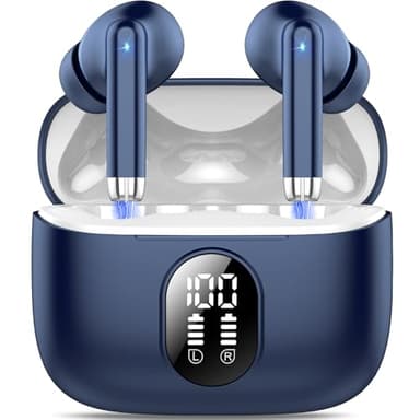 2026 Neue Bluetooth 5.4 Kopfhörer, QXQ Kopfhörer Kabellos Sport In Ear Headphones mit 4 ENC Mic, 40 Std Kabellose Kopfhörer Tiefer Bass, Noise Cancelling Earbuds mit LED-Anzeige Kompatibel Android iOS