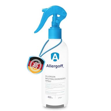 Allergoff Milbenspray 400ml - Allergenspray - 100% giftfrei - Milbenspray für Matratzen & Polster - Kinder- & Allergikerfreundlich - 6 Monate Langzeitschutz - Ideal für Allergiker