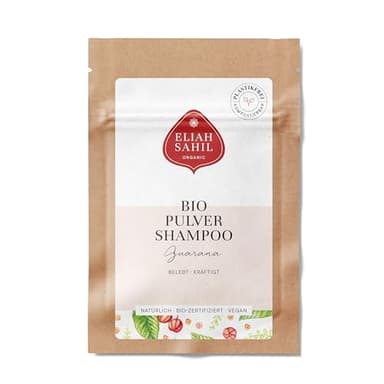 ELIAH SAHIL Bio Glycera Stimulierendes Shampoo-Pulver 10g – 100% veganes No-Poo Haarwaschmittel mit Guarana, Shikakai & Ingwer, für lockiges Haar, natürlich, pH-neutral, umweltfreundlich, Probiergröße
