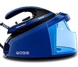 Tristan Auron Dampfbügelstation 6,5 bar Dampfdruck - 2800 W, variabler Dampf, 420g/Min. Dampfstoß I 1,7L Wassertank – Abschaltautomatik (Superfast - Blau)