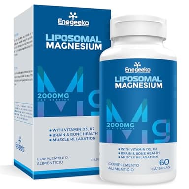 Liposomal Magnesium Softgels 2000 mg - Magnesium Supplement with Vitamin D3 & K2 (60 Stück (1er Pack))