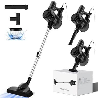 Tedrills Staubsauger,450W & 25KPa staubsauger mit Kabel,Staubsauger ohne Beutel,Stielstaubsauger mit 5 Meter Kabel und schwenkbarem Kopf,6 in 1,Vacuum Cleaner für Hartböden, Teppiche, Tierhaare