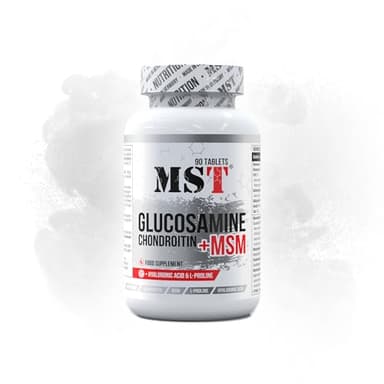 Glucosamin Chondroitin MSM + Hyaluronsäure + L-Proline | 90 Tabletten | MST NUTRITION MADE IN GERMANY |
