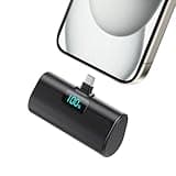 Mini Powerbank 5200mAh, Klein Power Bank USB C PD Externer Akku, Compact LCD Digitalanzeige Akkupack Kompatibel mit iPhone 16/15, Samsung S22/23 Serie, Note20/10 Serie, Huawei, iPad Pro/Air-Schwarz