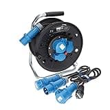KALLE DAS KABEL CEE-Campingkabeltrommel Kabeltrommel KTG Campingkabel Wohnmobil-Kabel Caravantrommel H07RN-F 3G 2,5mm² 25 Meter im Set mit Adapter und Anschlussleitung 1,5 Meter