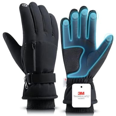 Meayll Winter Fahrradhandschuhe Herren Damen – Warm, rutschfest, Touchscreen-fähig, passend für Fahrradfahren, Sport, Mountainbike und Winterausflüge L