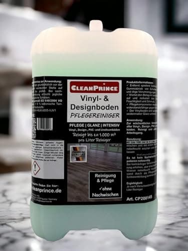 CleanPrince 5 Liter Vinylboden & Designboden Reiniger | Reinigungsmittel & Pflege Vinyl-, Design-, PVC-, Linoleumböden