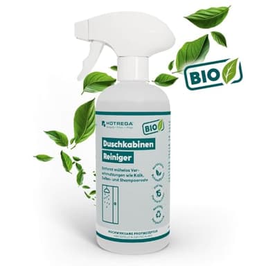 HOTREGA BIO Duschkabinen-Reiniger 500ml, Sanitärreiniger, Badreiniger, Badewannenreiniger, Bioreiniger