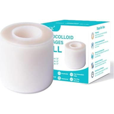 Hydrokolloid Pflaster Rolle ，Pickel Patch Rolle，Pimple Patches Rolle，Atmungsaktive & Hautfreundlich Wundauflagen FüR Pickel, Schnitte, Zehen, Gesicht, Wundpflege (5cmx1.5m)
