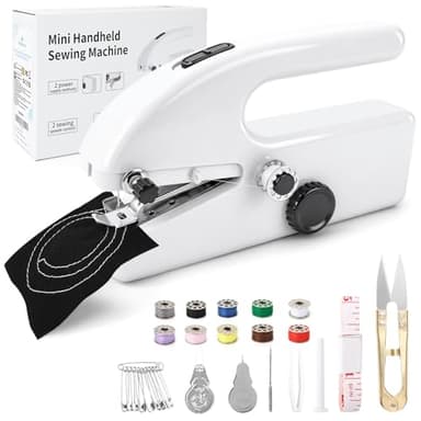 Philorn Mini Handnähmaschine Elektrisch, schnelle tragbare Nähmaschine für Anfänger, Nähset für Zuhause, Reisen und Bastelprojekte