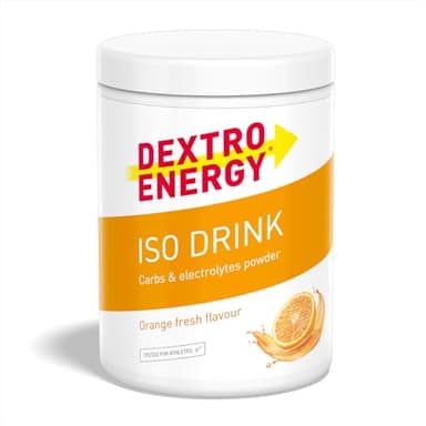 Dextro Energy, Iso Drink Elektrolyte Getränkepulver, Orange, Mit Natrium, Magnesium, Kalium, Chlorid, für schnelle Energie, 440g, 11 Portionen