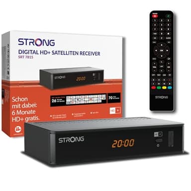 STRONG SRT7815 Digitaler HD Satelliten-Receiver, HD-SAT-Empfang, inklusive HD+ Karte für Deutschland