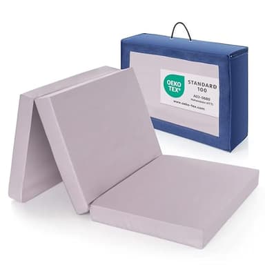 Alvi Reisebettmatratze Komfort 60x120 cm/Höhe 6 cm - Matratze für Baby Reisebett mit Baumwollbezug und Tasche, atmungsaktiv, waschbar, schadstoffgeprüft, Plüsch
